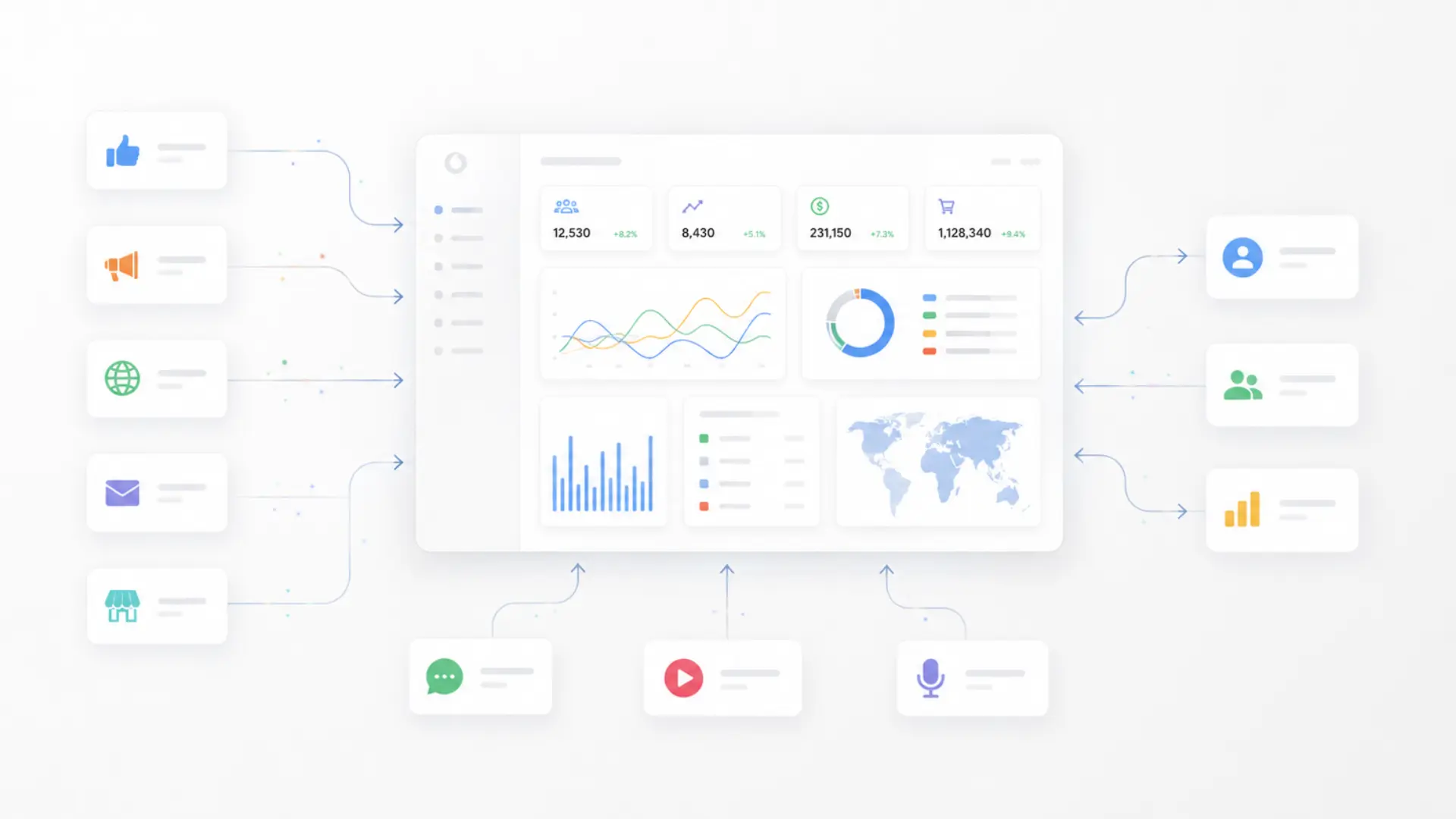 Illustration zur Data-Analytics-Plattform für lokale Retail-Steuerung